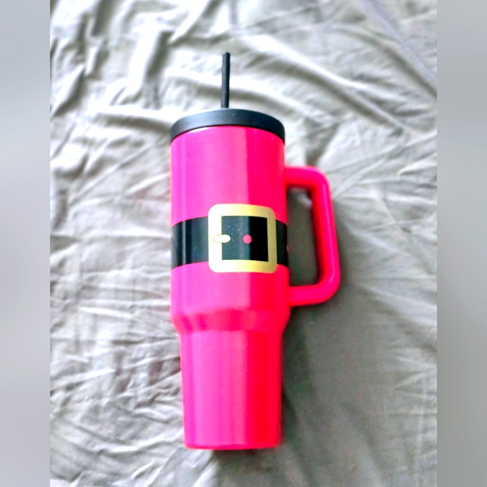 NEW! Hallmark Large Santa Suit Travel Mug Insulated Tumbler 40 oz